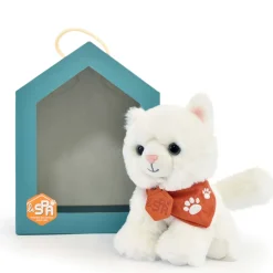 Chat en Peluche Blanc 16 cm - SPA Collection