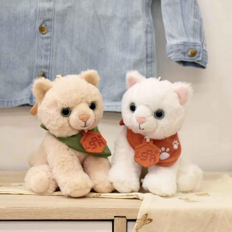 Chat en Peluche Blanc 16 cm - SPA Collection