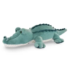 Crocodile peluche allongé vert - 60 cm