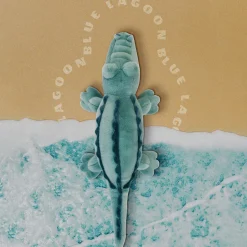 Crocodile peluche allongé vert - 60 cm