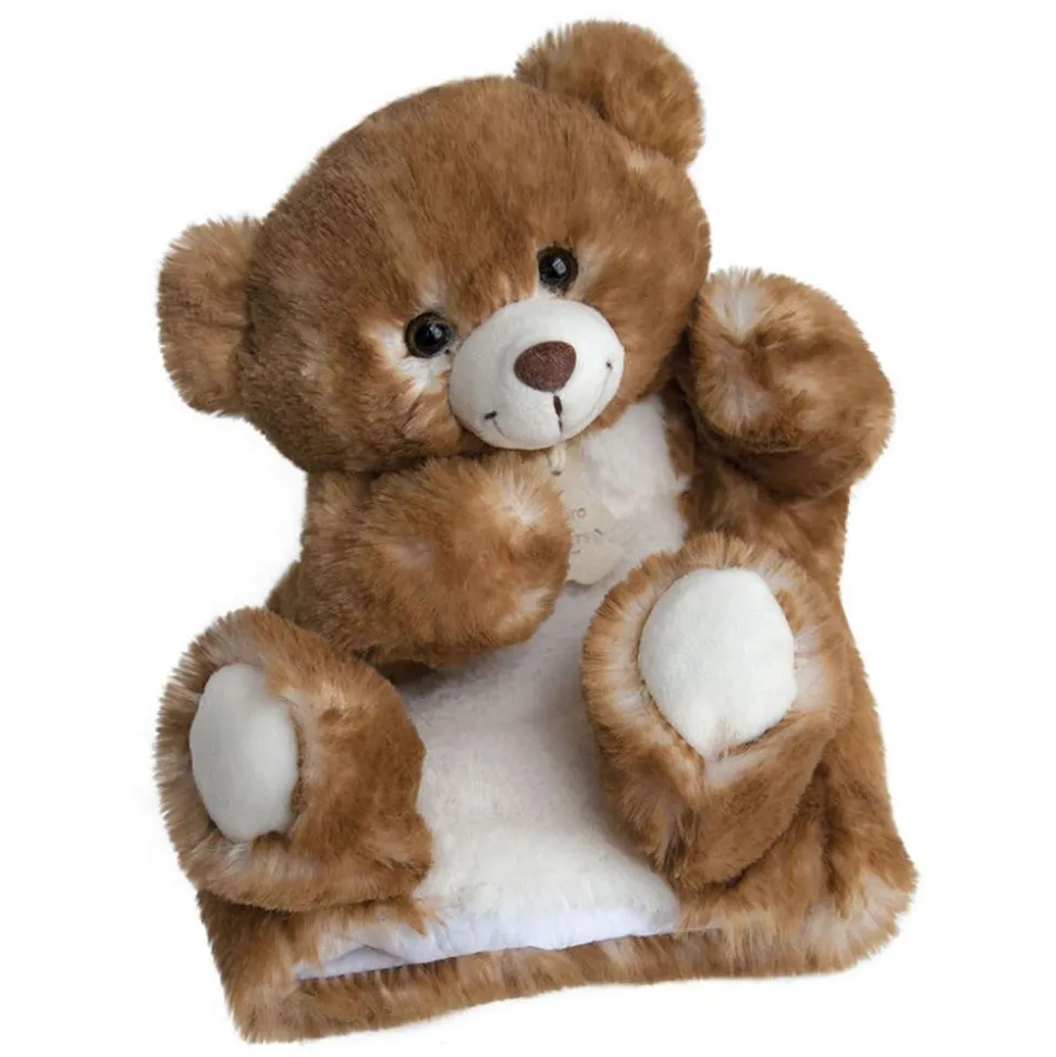 Doudou Marionnette à Main Ours Marron - 25 cm