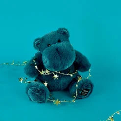 Hippo Peluche 25cm - Bleu canard - L