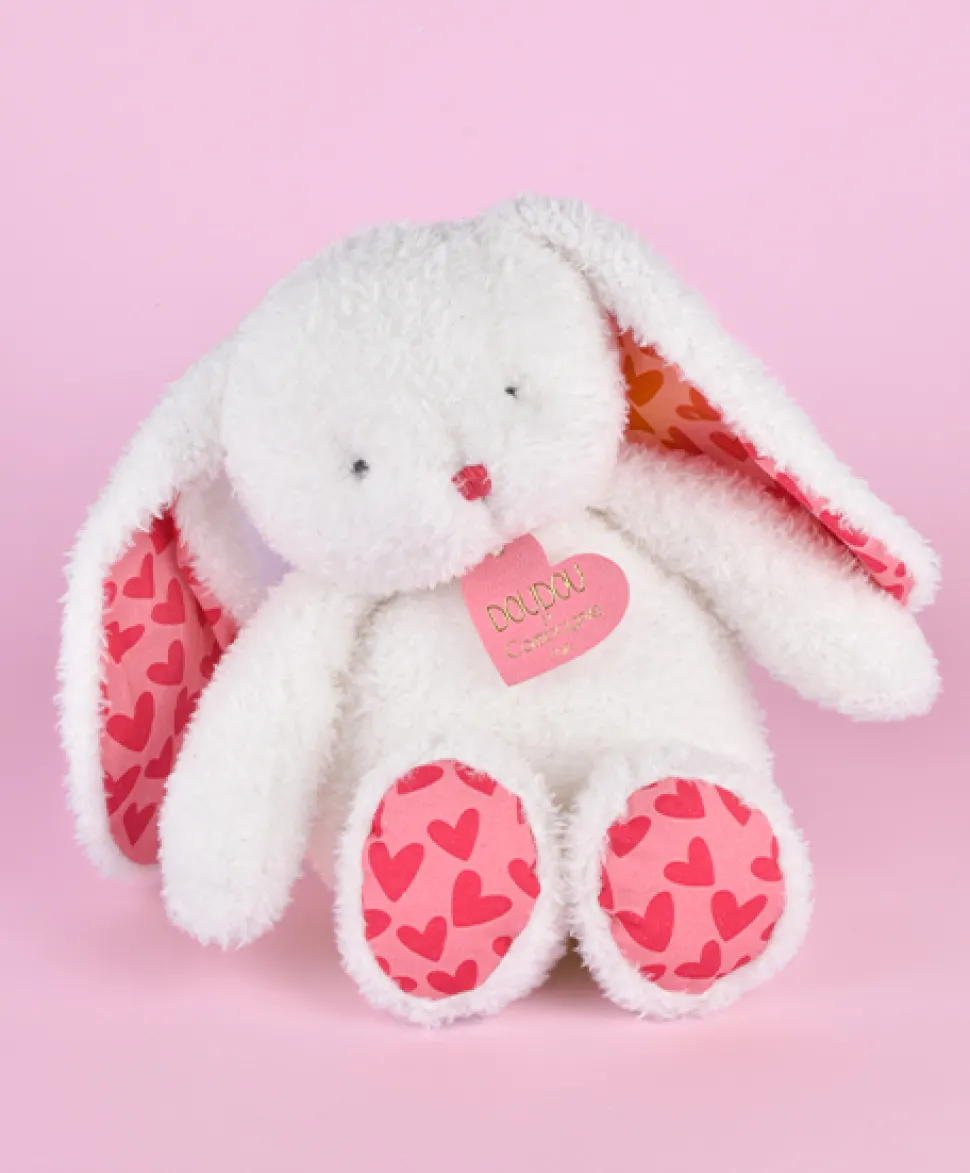 LAPIN JE T'AIME en sac cadeau - 25 cm