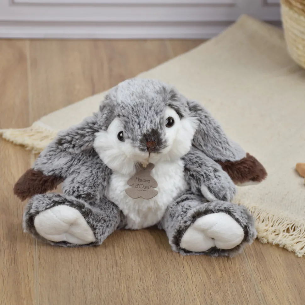 Lapin Marius - Gris chaud - 20 cm