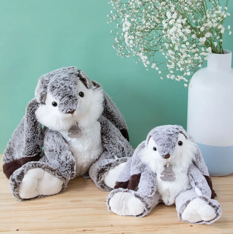 Lapin Marius - Gris chaud - 20 cm