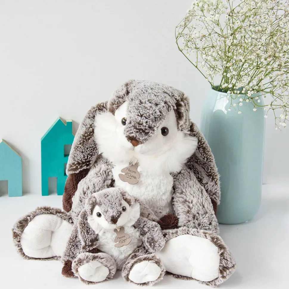 Lapin Marius - Gris chaud - 20 cm