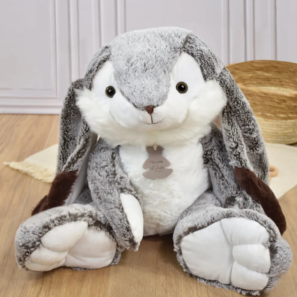 Lapin Marius - Gris chaud - 50 cm