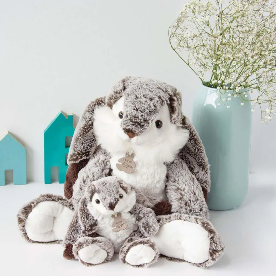 Lapin Marius - Gris chaud - 50 cm