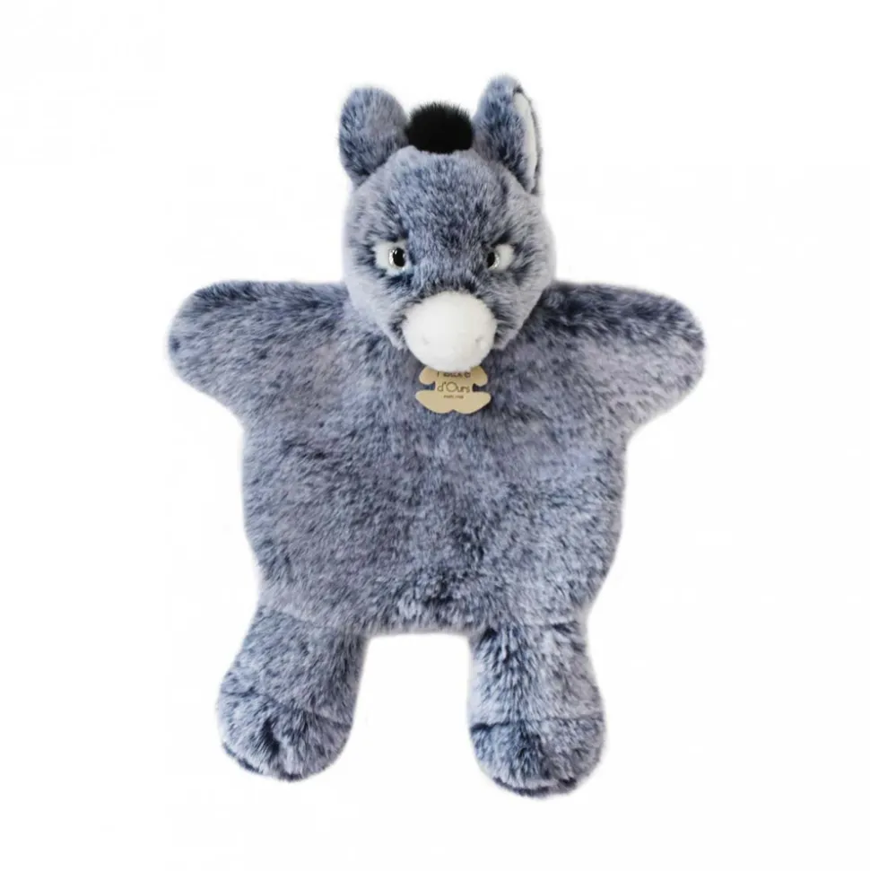 Marionnette à Main Ane Bleu - 25 cm