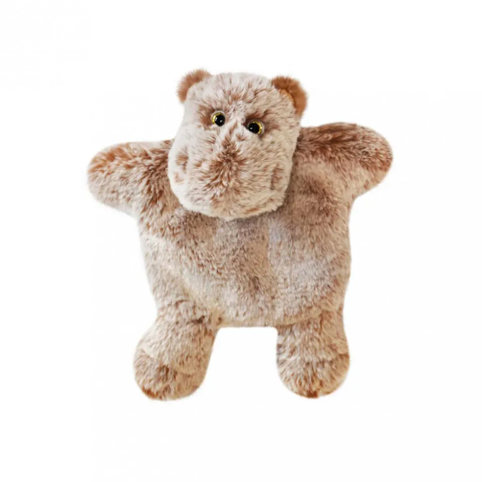 Marionnette à Main Hippopotame Beige - 25 cm