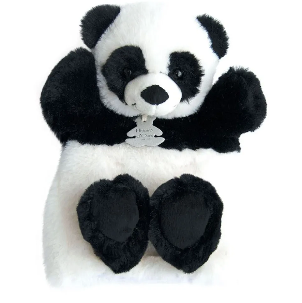 Marionnette à Main Panda Noir et blanc - 25 cm