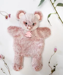 Marionnette à Main Souris Rose - 25 cm