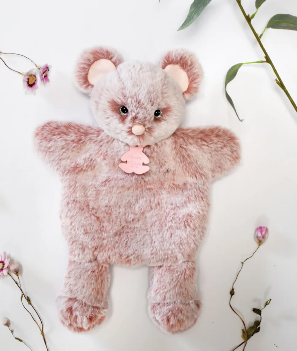 Marionnette à Main Souris Rose - 25 cm