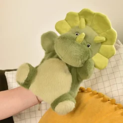 Marionnette Dinosaure vert - 24 cm