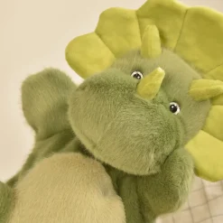 Marionnette Dinosaure vert - 24 cm