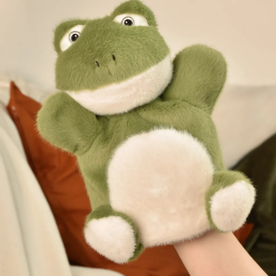 Marionnette Grenouille verte - 24 cm