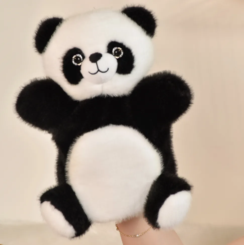 Marionnette Panda noir et blanc - 24 cm
