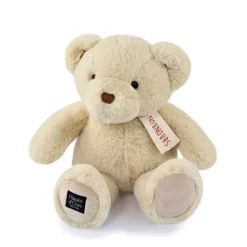 Ours en peluche beige - LE NOUNOURS - 28 cm -