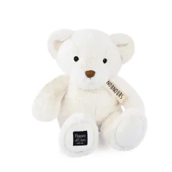 Ours en peluche blanc - LE NOUNOURS - 28 cm -