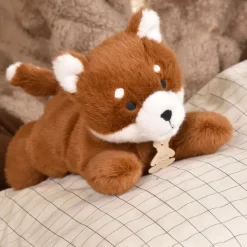 Panda roux peluche allongee - Les P'tits Relax - 22 cm