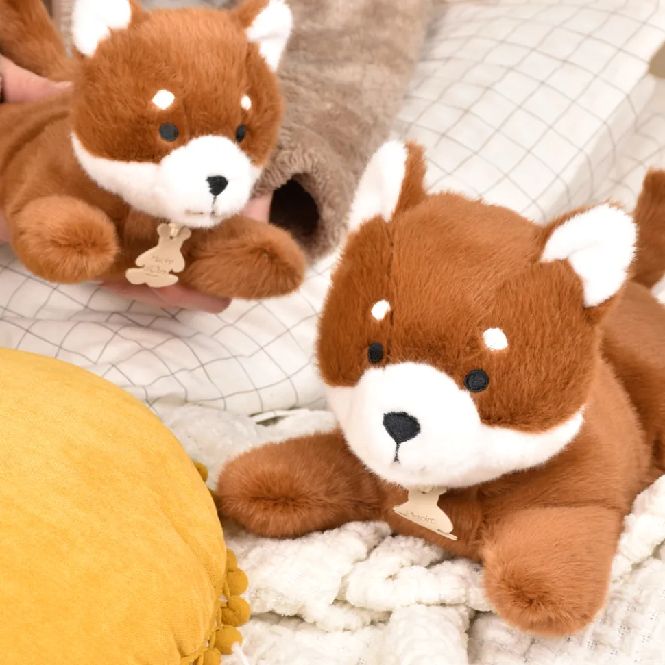 Panda roux peluche allongee - Les P'tits Relax - 22 cm