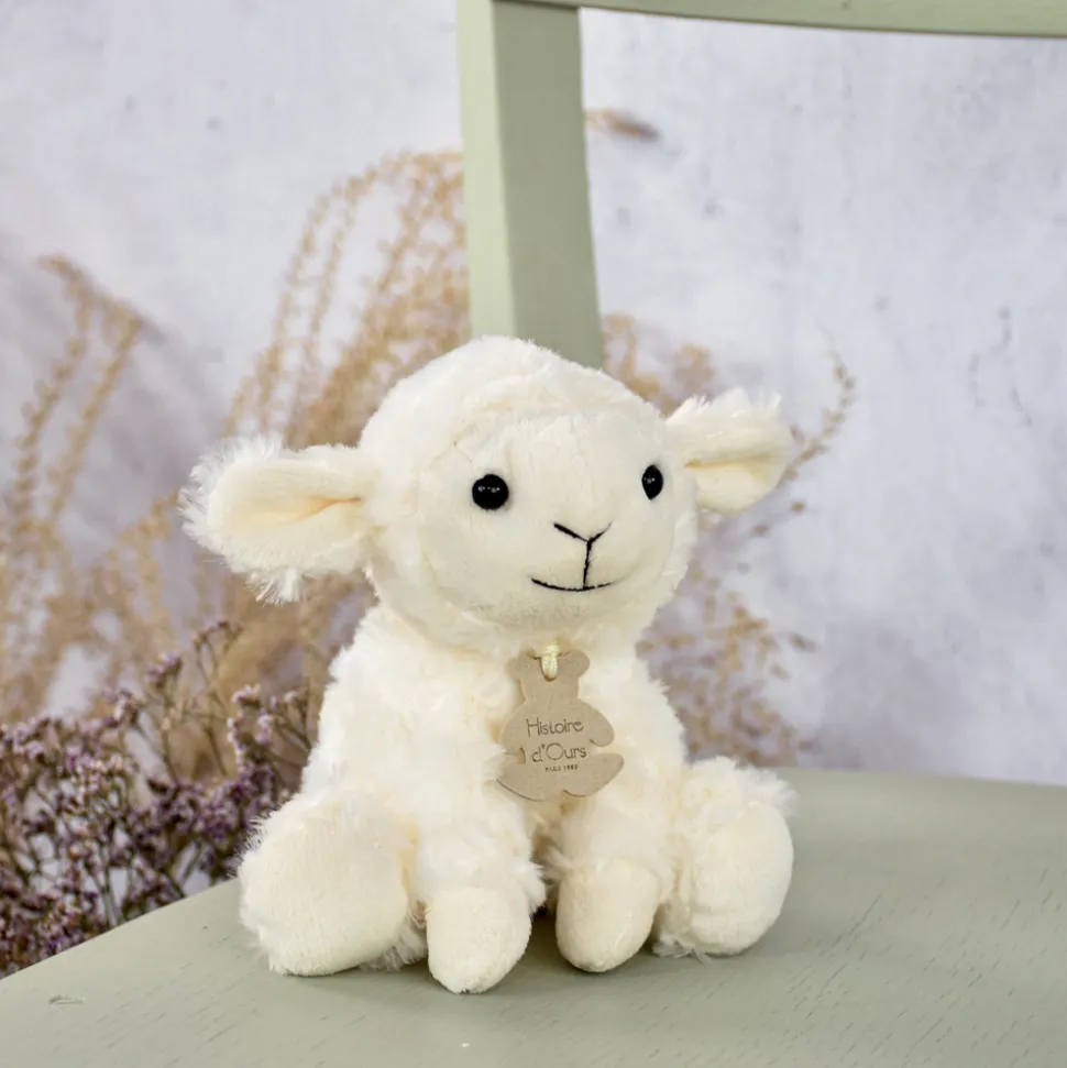 Peluche Agneau blanc - 15 cm