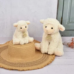 Peluche Agneau Vintage - Ivoire - 20 cm