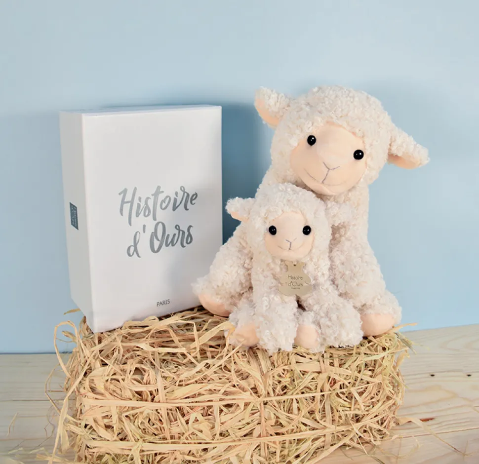 Peluche Agneau Vintage - Ivoire - 20 cm