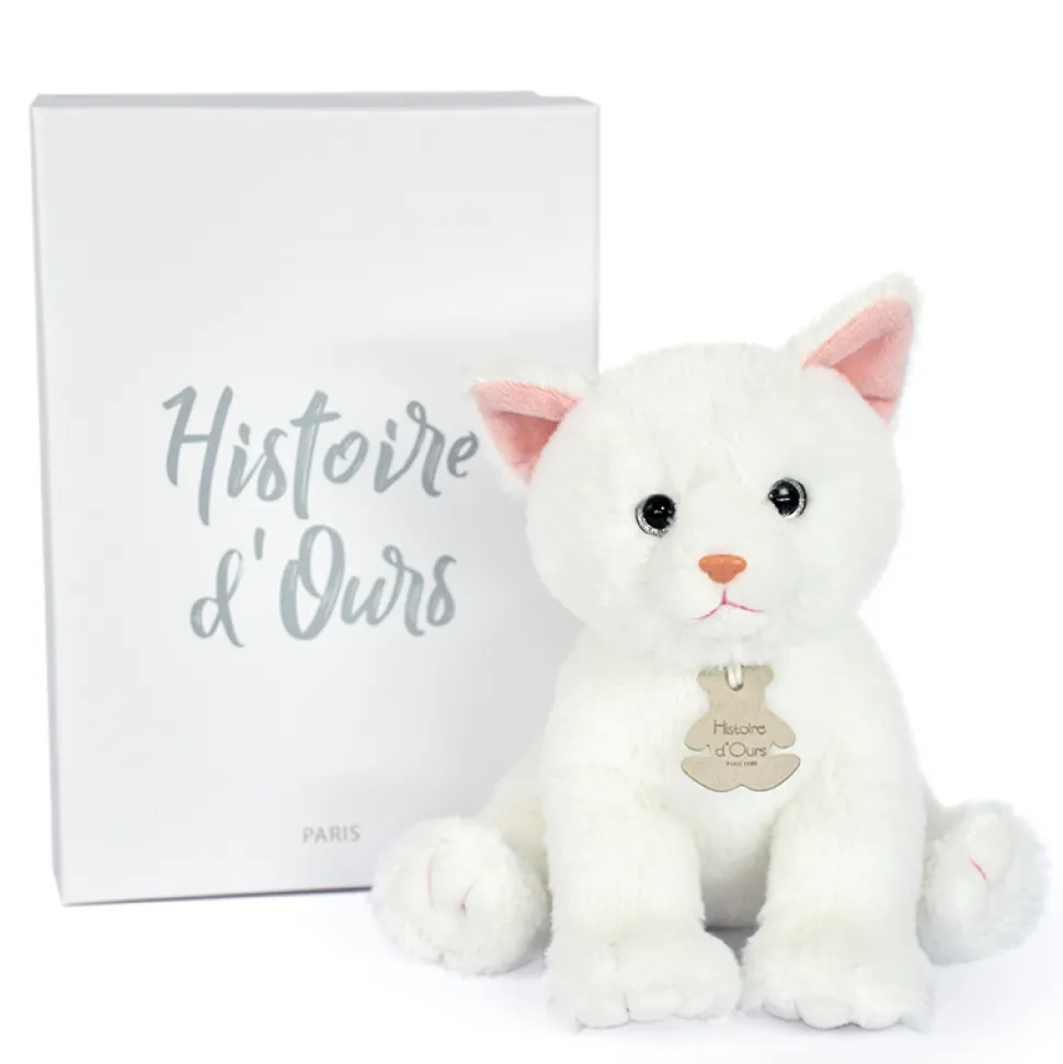 Peluche bébé chat - Blanc