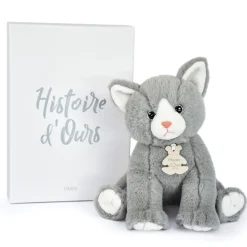Peluche bébé chat - Gris -18 cm