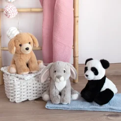 Peluche Bébé Panda Noir - 23 cm