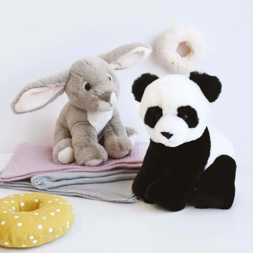 Peluche Bébé Panda Noir - 23 cm