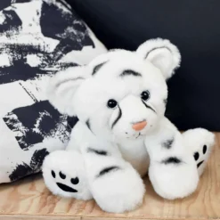 Peluche Bébé Tigre Blanc - 18 cm