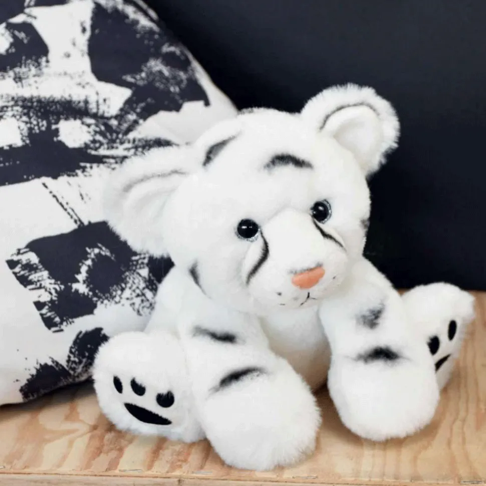Peluche Bébé Tigre Blanc - 18 cm