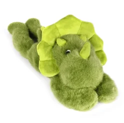 Peluche bien être - Dinosaure en peluche vert magnétique gris - 30 cm