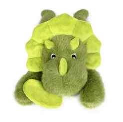 Peluche bien être - Dinosaure en peluche vert magnétique gris - 30 cm