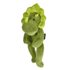 Peluche bien être - Dinosaure en peluche vert magnétique gris - 30 cm