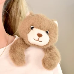 Peluche bien être - Ours en peluche magnétique marron - 30 cm