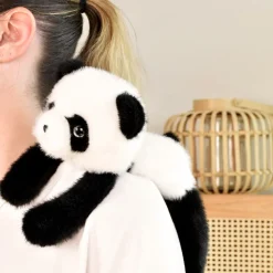 Peluche bien être - Panda en peluche magnétique noir et blanc - 30 cm