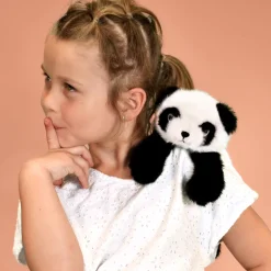 Peluche bien être - Panda en peluche magnétique noir et blanc - 30 cm