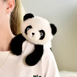 Peluche bien être - Panda en peluche magnétique noir et blanc - 30 cm