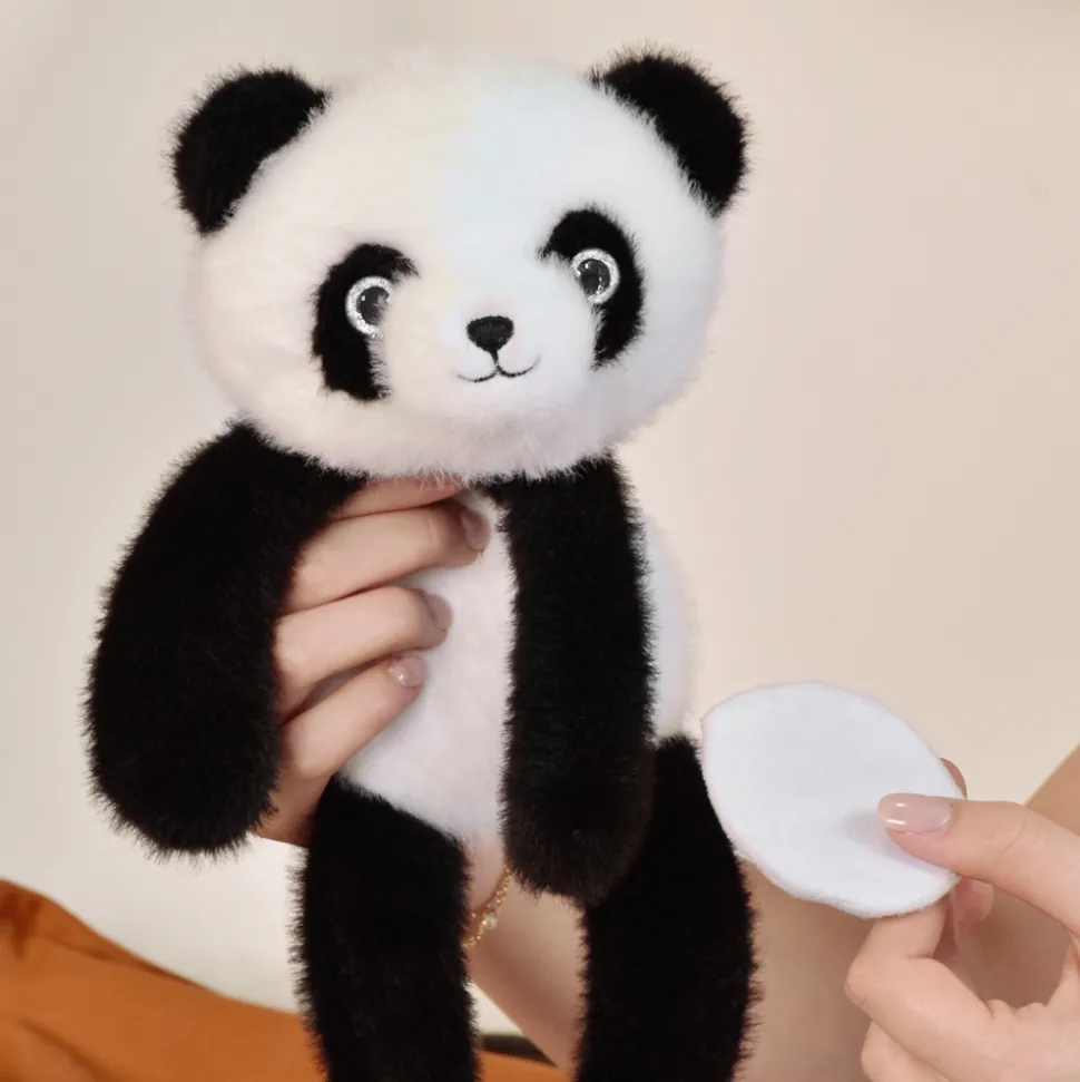 Peluche bien être - Panda en peluche magnétique noir et blanc - 30 cm
