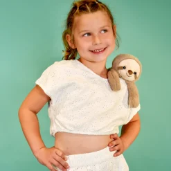 Peluche bien être - Paresseux en peluche magnétique beige - 30 cm