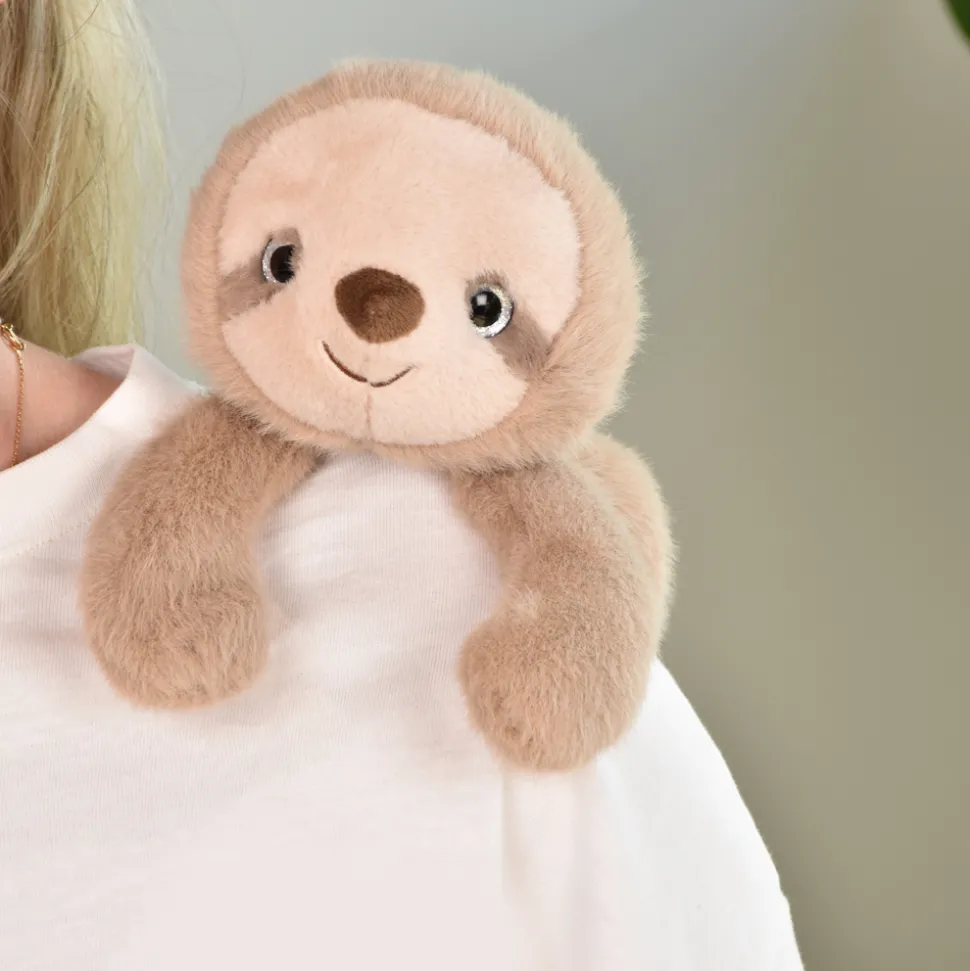 Peluche bien être - Paresseux en peluche magnétique beige - 30 cm