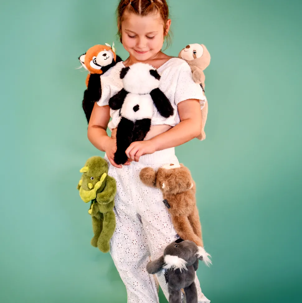 Peluche bien être - Paresseux en peluche magnétique beige - 30 cm