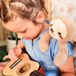 Peluche bien être - Paresseux en peluche magnétique beige - 30 cm