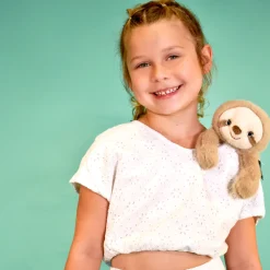 Peluche bien être - Paresseux en peluche magnétique beige - 30 cm