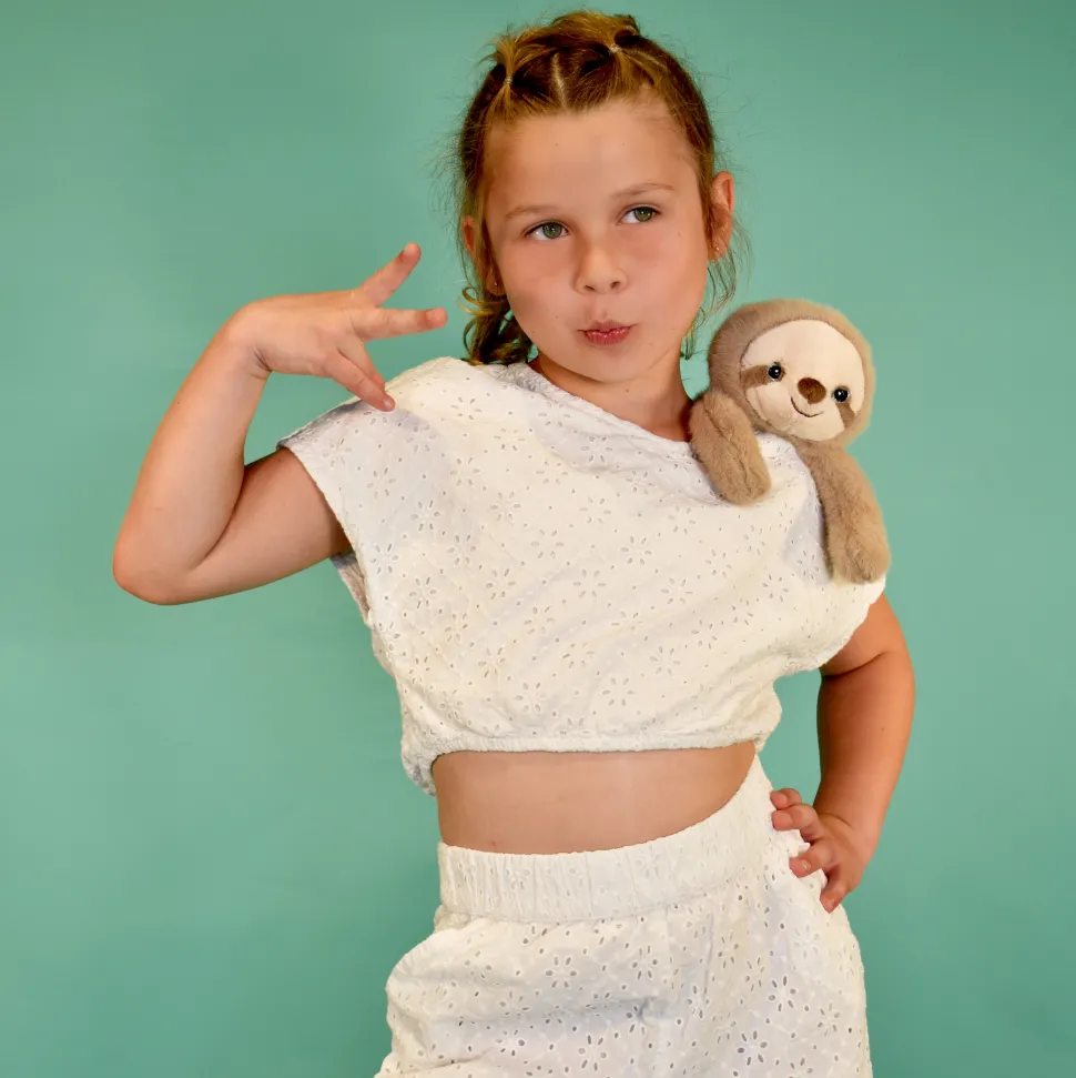 Peluche bien être - Paresseux en peluche magnétique beige - 30 cm