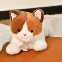 Peluche Chat allongee - Les P'tits Relax - 22 cm