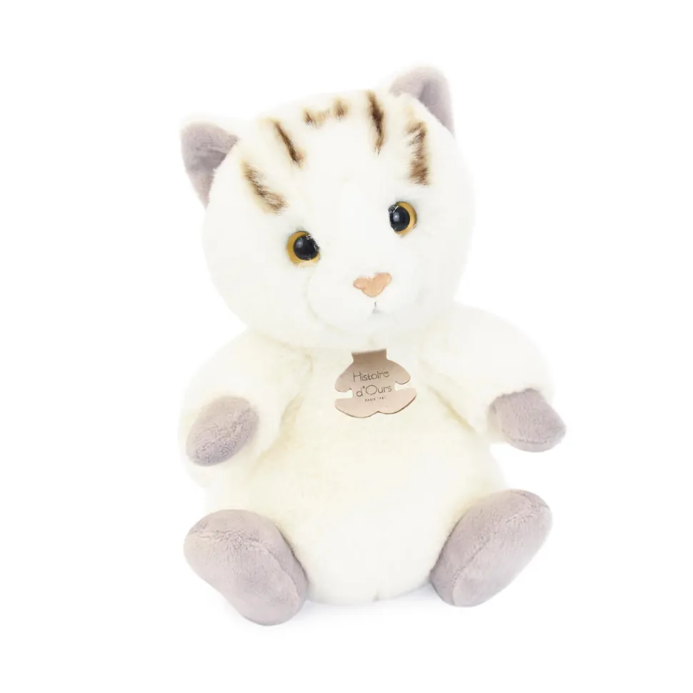 Peluche chat assis - 20 cm